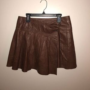 Diane von Furstenberg Leather Skirt